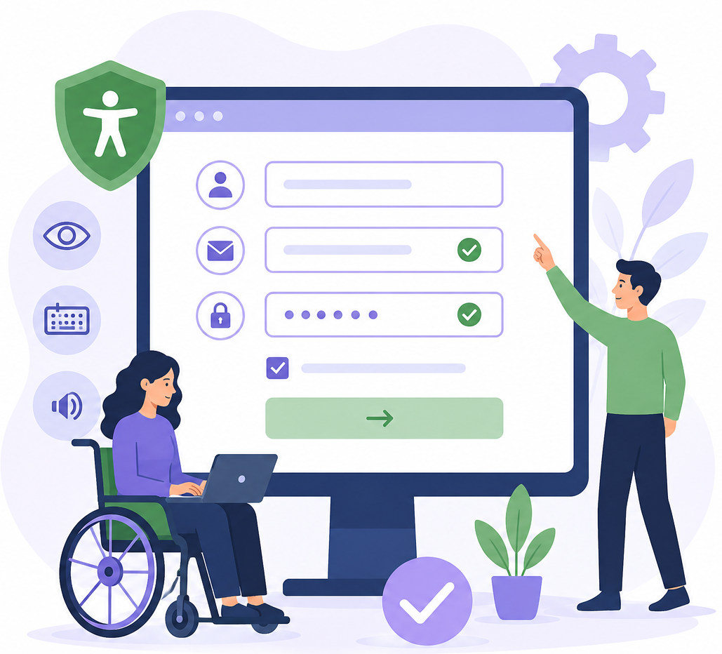 Create accessible website forms that everyone can use. Learn common WCAG form accessibility issues, best practices, and solutions to improve usability, SEO, and conversions.